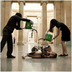 Liberate Tate performs ‘Human Cost’ in Tate Britain on the 1st anniversary of the Deepwater Horizon, 20.4.11